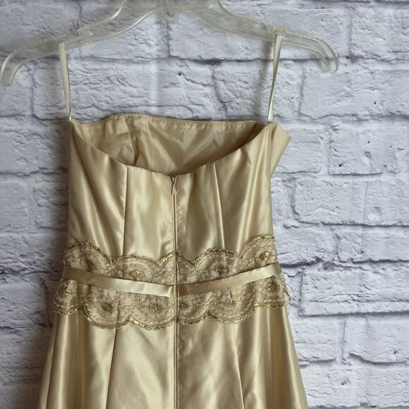 Jessica McClintock For Gunne Sax Vintage 80s Y2K Formal Prom  Girly Dress Size 3 - Picture 6 of 11